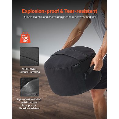 Workout Sandbag 100 LB Heavy Duty Slam Bag for Strength Training (Unfilled)