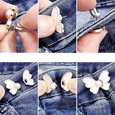 3-Piece Wing-Shaped Jean Buckle Extender Set with Decorative Sculpted Design