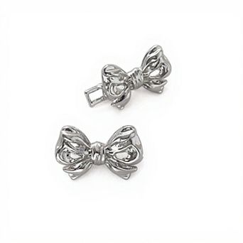 3 pc Bow-Shaped Jean Waist Extender Set with Decorative Metal Buckle Clips