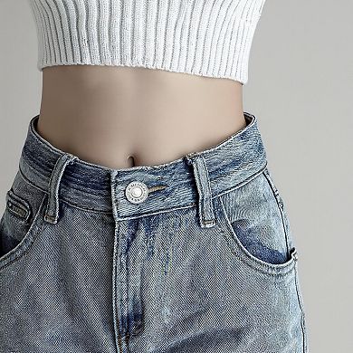 3-Piece Bow-Shaped Jean Waist Extender Set with Decorative Metal Buckle Clips