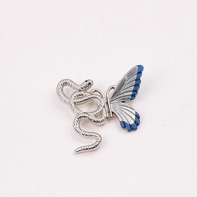 3-Piece Snake and Butterfly Jean Buckle Extender Set with Detailed Metal Designs