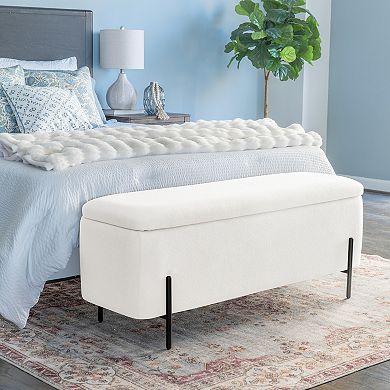 Linon Upholstered Storage Bench