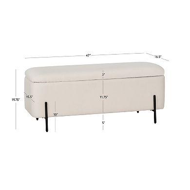 Linon Upholstered Storage Bench