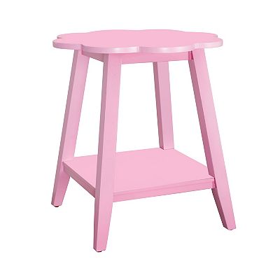 Linon Natalia Flower Accent Side Table