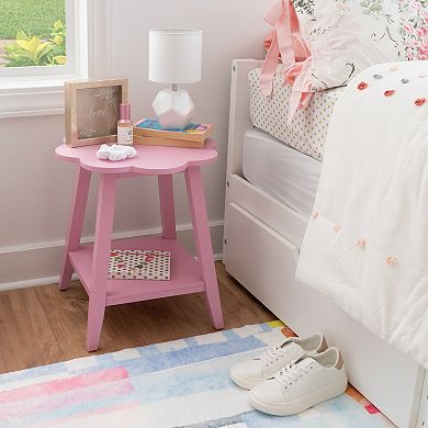 Linon Natalia Flower Accent Side Table