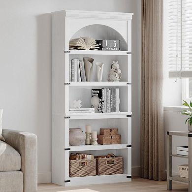 IDEALHOUSE Arched Farmhouse Bookcase