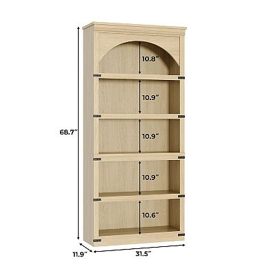 IDEALHOUSE Arched Farmhouse Bookcase