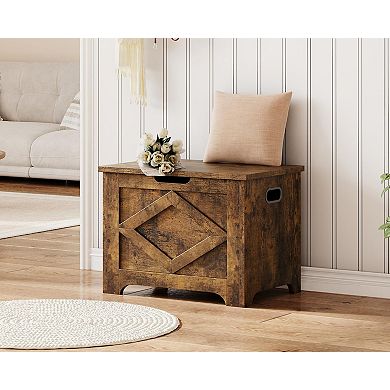 IDEALHOUSE Farmhouse Storage Bench