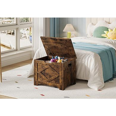 IDEALHOUSE Farmhouse Storage Bench