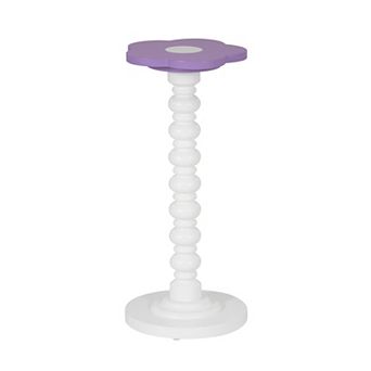 Linon Carice Flower Tall Table with Decorative Flower Top
