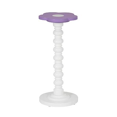 Linon Carice Flower Tall Table with Decorative Flower Top