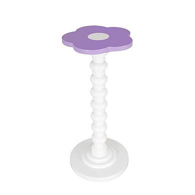 Linon Carice Flower Tall Table with Decorative Flower Top