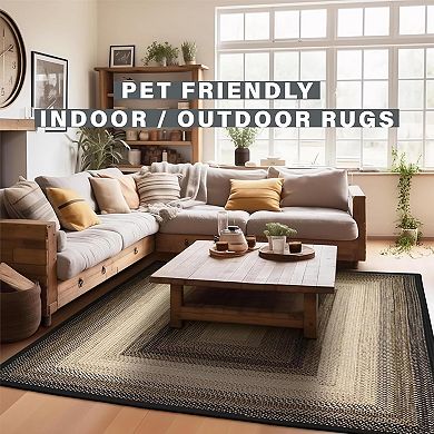 Homespice Braided Rug Reversible and Pet Friendly Washable Indoor/Outdoor