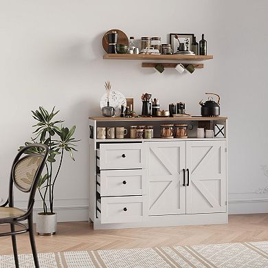 IDEALHOUSE Farmhouse Buffet Cabinet