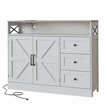 IDEALHOUSE Farmhouse Buffet Cabinet