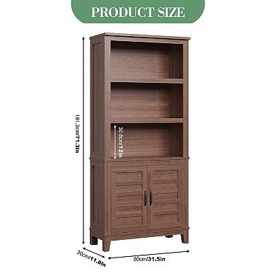 IDEALHOUSE Rustic Wood Bookcase