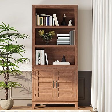 IDEALHOUSE Rustic Wood Bookcase