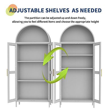IDEALHOUSE Arched Display Cabinet