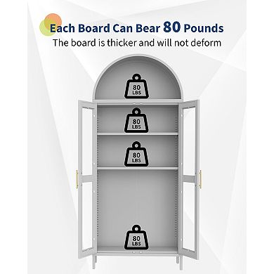 IDEALHOUSE Arched Display Cabinet