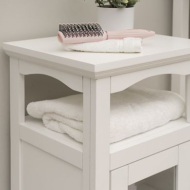 Linon Serenity Demi Cabinet with Glass Door Storage