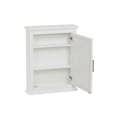 Linon Serenity Medicine Cabinet with Glass Door and Adjustable Shelves
