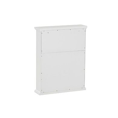 Linon Serenity Medicine Cabinet with Glass Door and Adjustable Shelves
