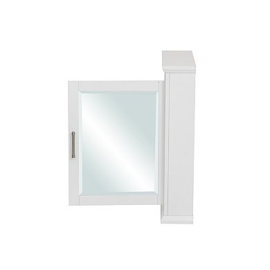 Linon Serenity Medicine Cabinet with Glass Door and Adjustable Shelves