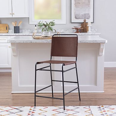 Linon Wharton Counter Stool with Backrest