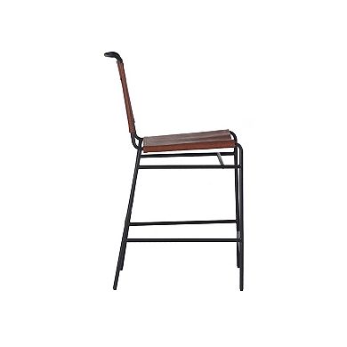 Linon Wharton Counter Stool with Backrest
