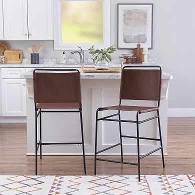 Linon Wharton Counter Stool with Backrest