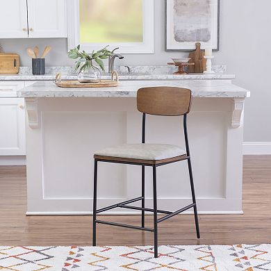 Linon Truvy Upholstered Counter Stool