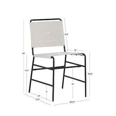 Linon Wharton Metal Frame Dining Chair