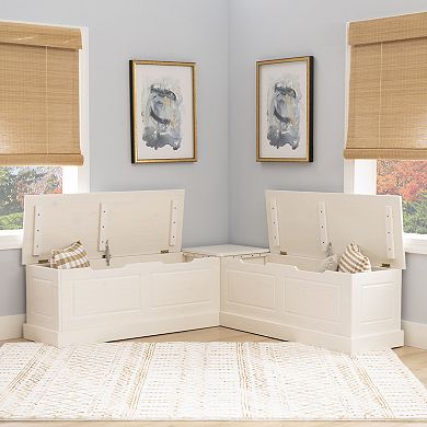 Linon Tobin 5-pc. Nook Set with Storage Bench and Upholstered Chairs