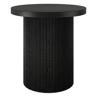 Finley & Sloane Isa 22" Wide Round Fluted Side Table