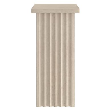 Finley & Sloane Bourne 10.75" Wide Square Fluted Side Table