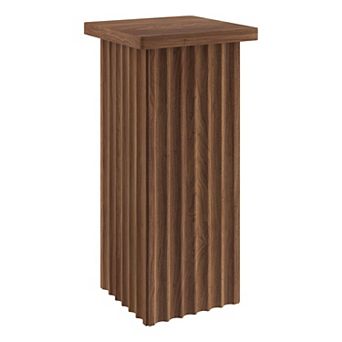 Finley & Sloane Bourne 10.75" Wide Square Fluted Side Table