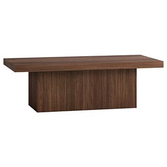Finley & Sloane Torren 48" Wide Rectangular Fluted Coffee Table