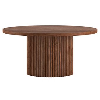 Finley & Sloane Round Fluted Coffee Table 32" Wide