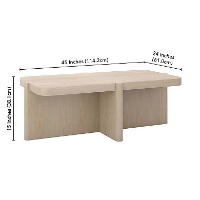 Finley & Sloane Laguna 45" Wide Rectangular Coffee Table