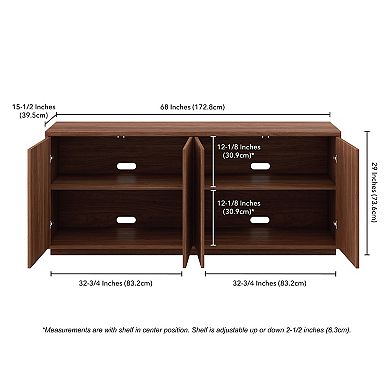 Finley & Sloane Alston 68" Wide Rectangular Fluted Buffet Table