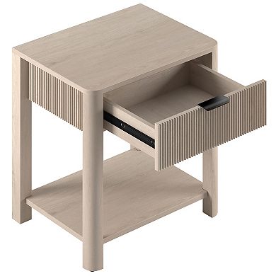 Finley & Sloane Pomona 24" Wide Rectangular Fluted Nightstand