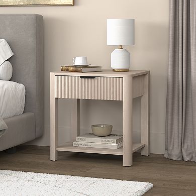 Finley & Sloane Pomona 24" Wide Rectangular Fluted Nightstand