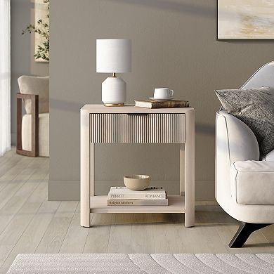 Finley & Sloane Pomona 24" Wide Rectangular Fluted Nightstand