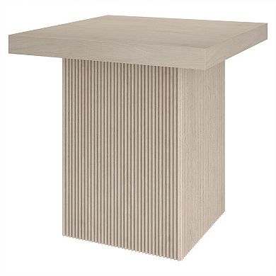 Finley & Sloane Torren 22" Wide Square Fluted Side Table