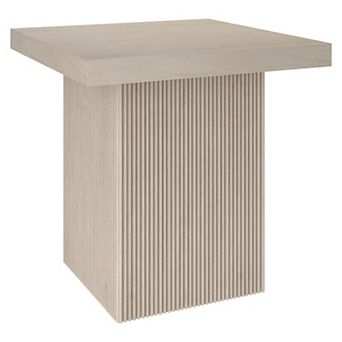 Finley & Sloane Torren 22" Wide Square Fluted Side Table