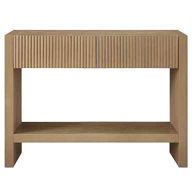 Finley & Sloane 48" Rectangular Solid Wood Fluted Console Table