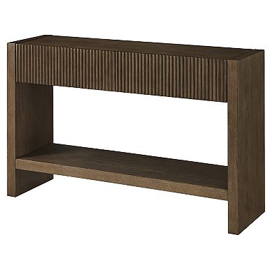 Finley & Sloane 48" Rectangular Solid Wood Fluted Console Table