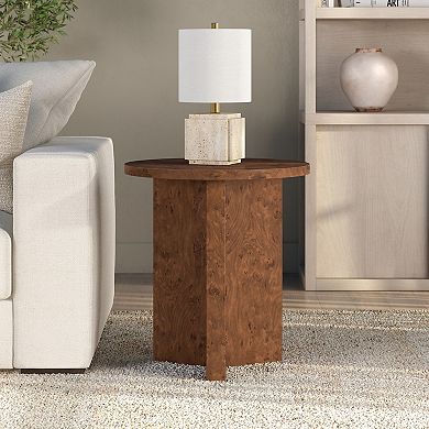 Finley & Sloane Anders 20" Burled Side Table