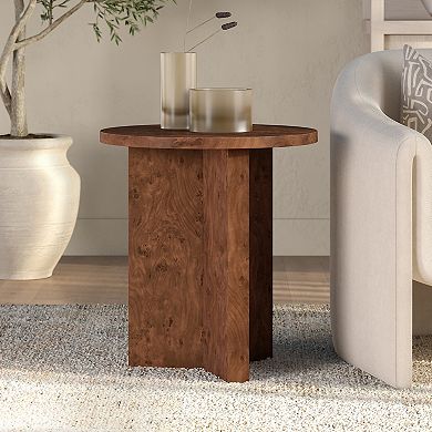 Finley & Sloane Anders 20" Burled Side Table
