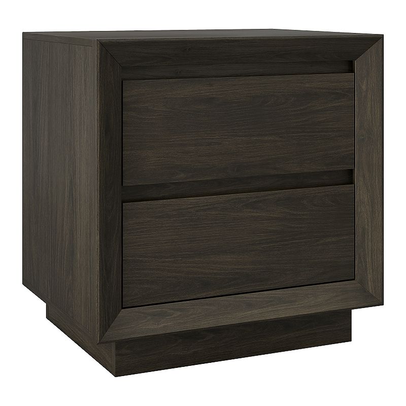 Finley & Sloane Emmett 24" Wide Rectangular Nightstand, Alder Brown